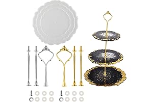 3 Tier Cake Stand Resin Molds, DIY Cake Resin Tray Mold with...