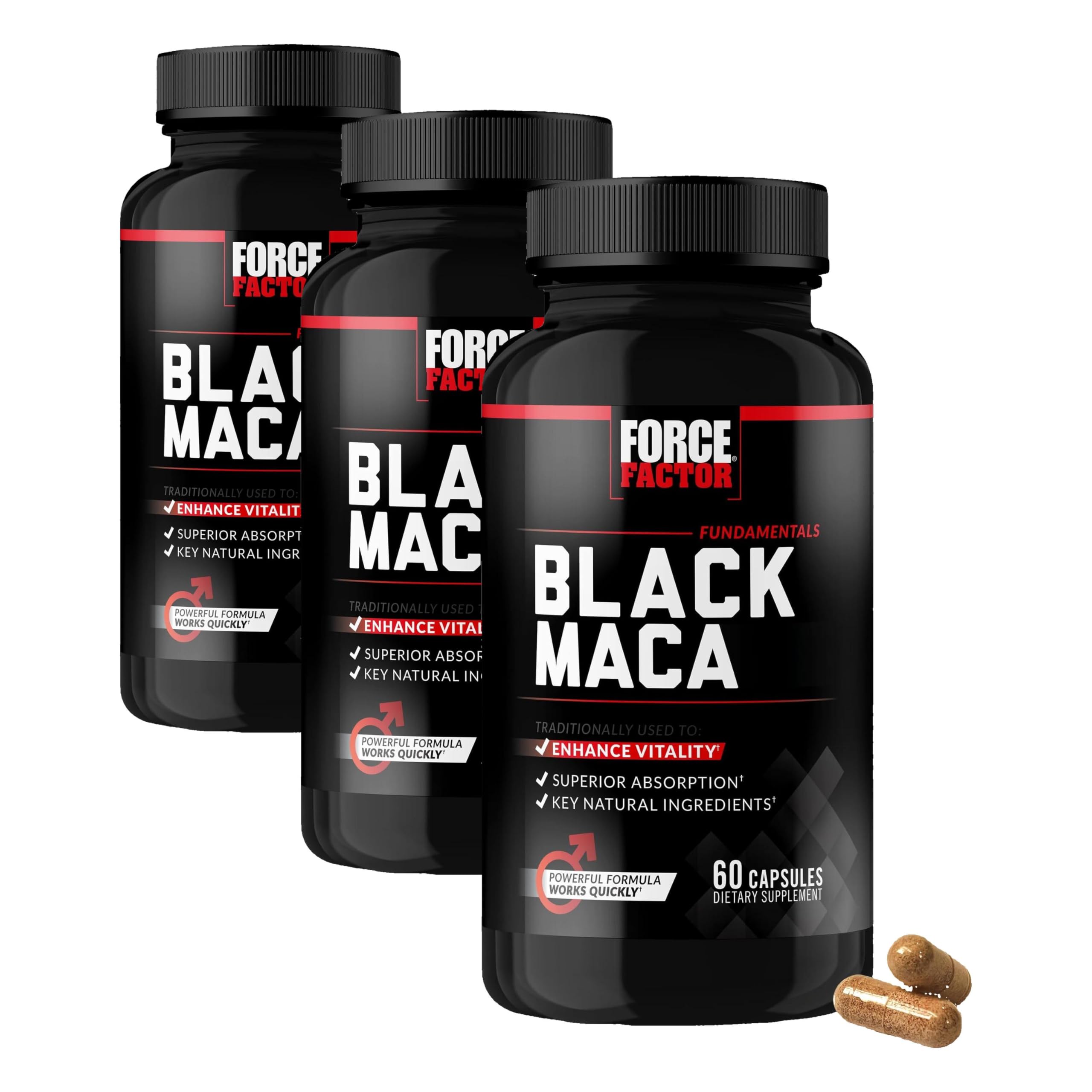 Amazon.com: Force Factor Black Maca Root Vitality Supplement for