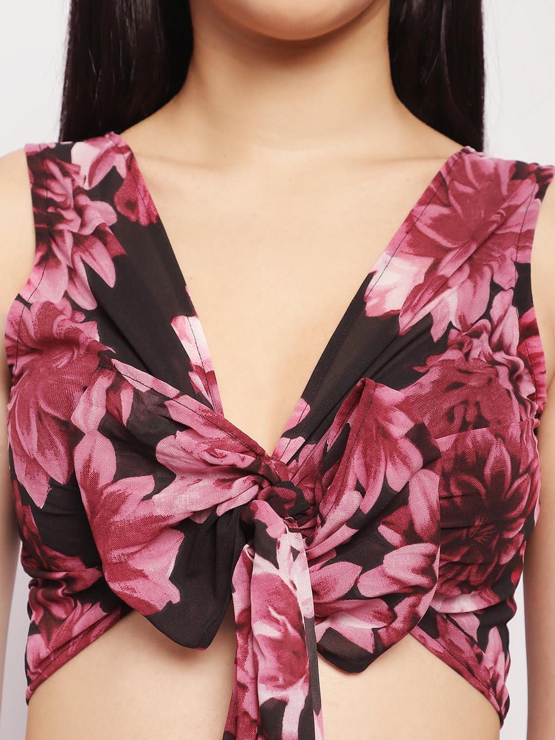 EROTISSCH Purple Floral Printed Swimwear Set for Women Teen 3