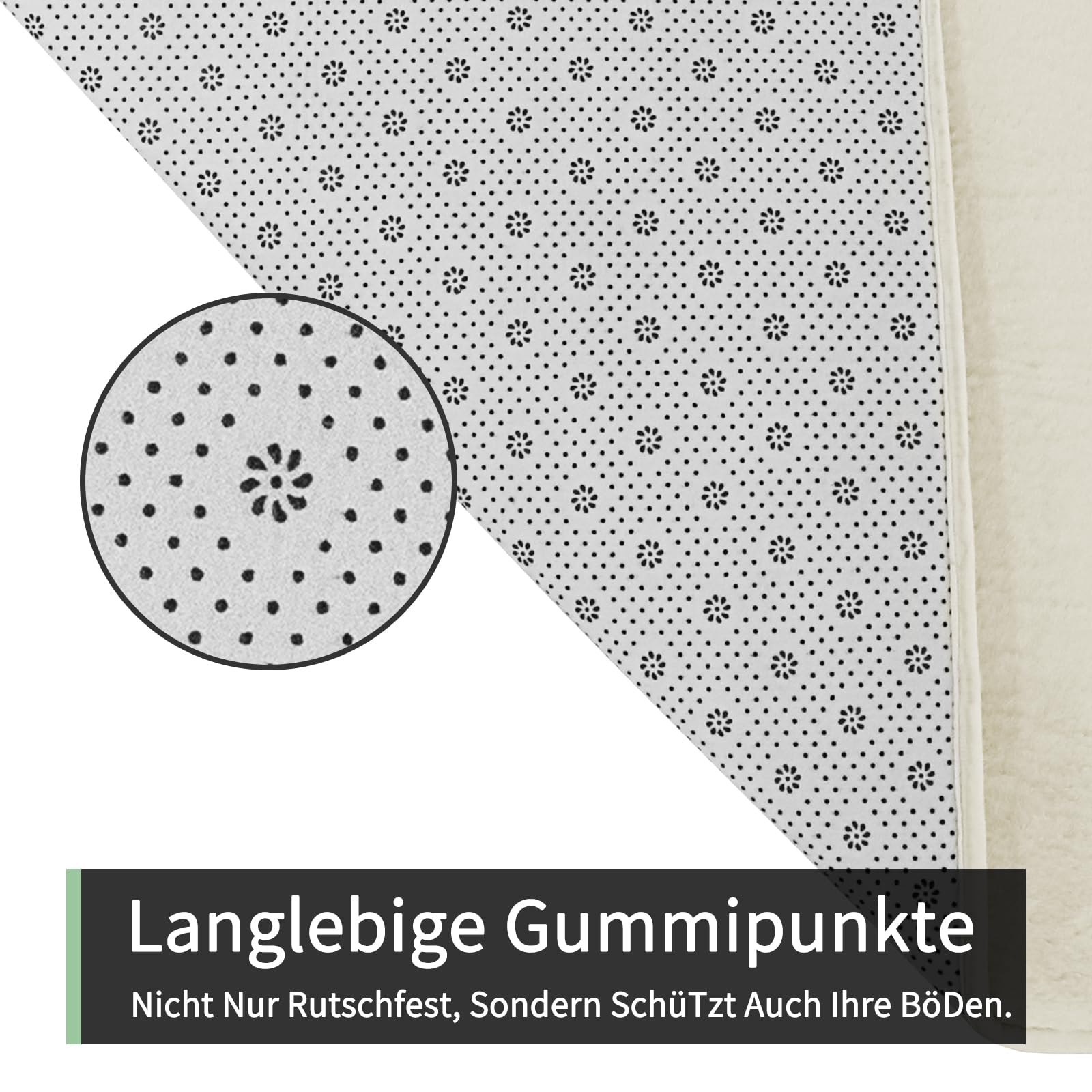 Sour Lemon Teppich Wohnzimmer 200x300cm,Großer Cream Teppiche Kunstfell | Waschbar Glatt Anti-Rutsch Carpet für Schlafzimmer, Kurzflor rutschfest, fusselfrei, Flauschiger Teppich Bereich Kinderzimmer