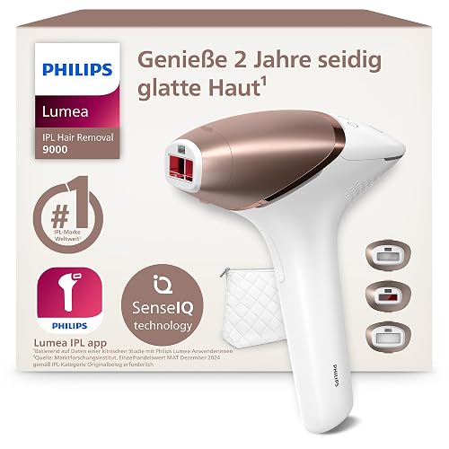 Philips Lumea IPL 9000 Series BRI955/00 Haarentfernung, SenseIQ, kabellos, 3 Aufsätze