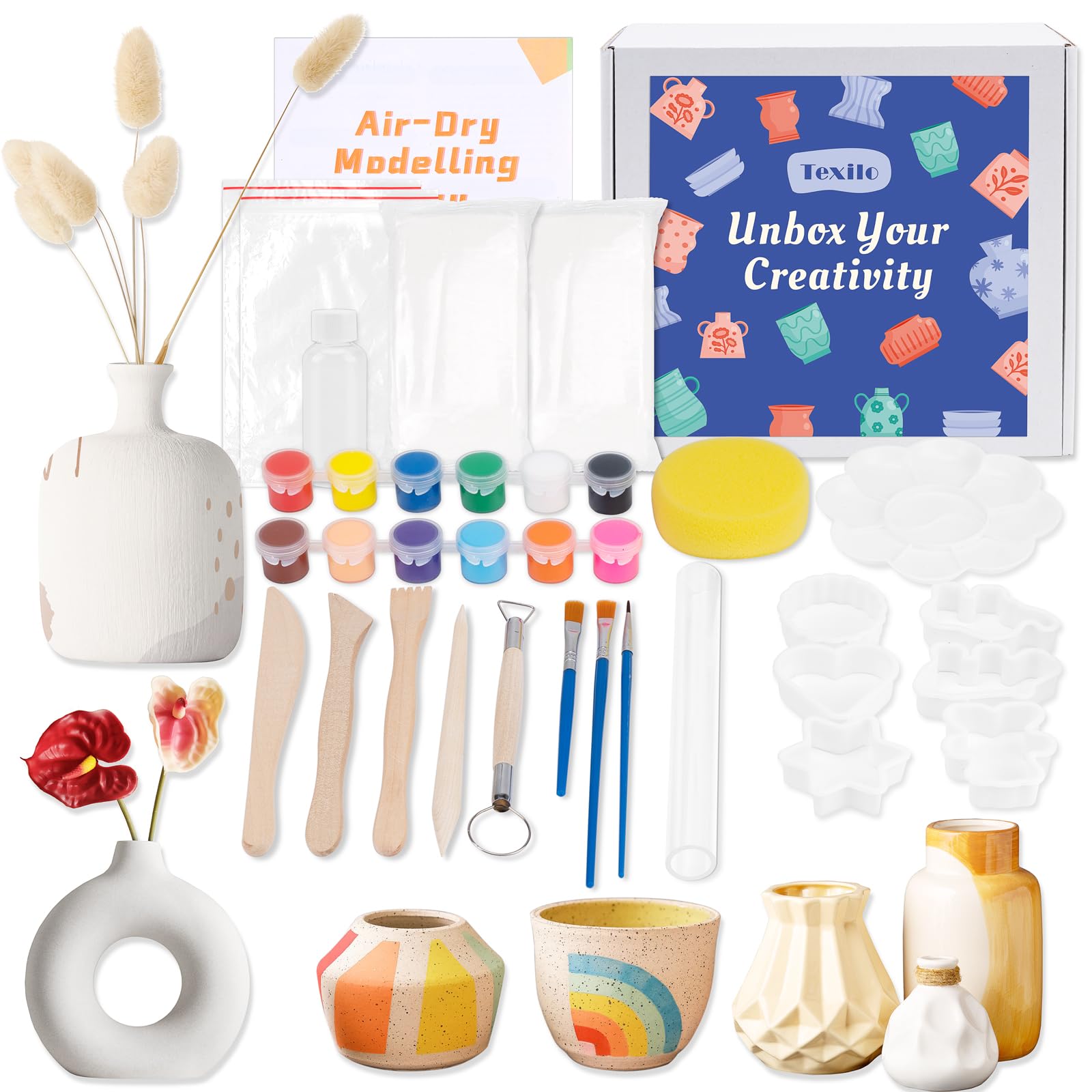Air Dry Clay Kit - Pottery Starter for Beginners -1