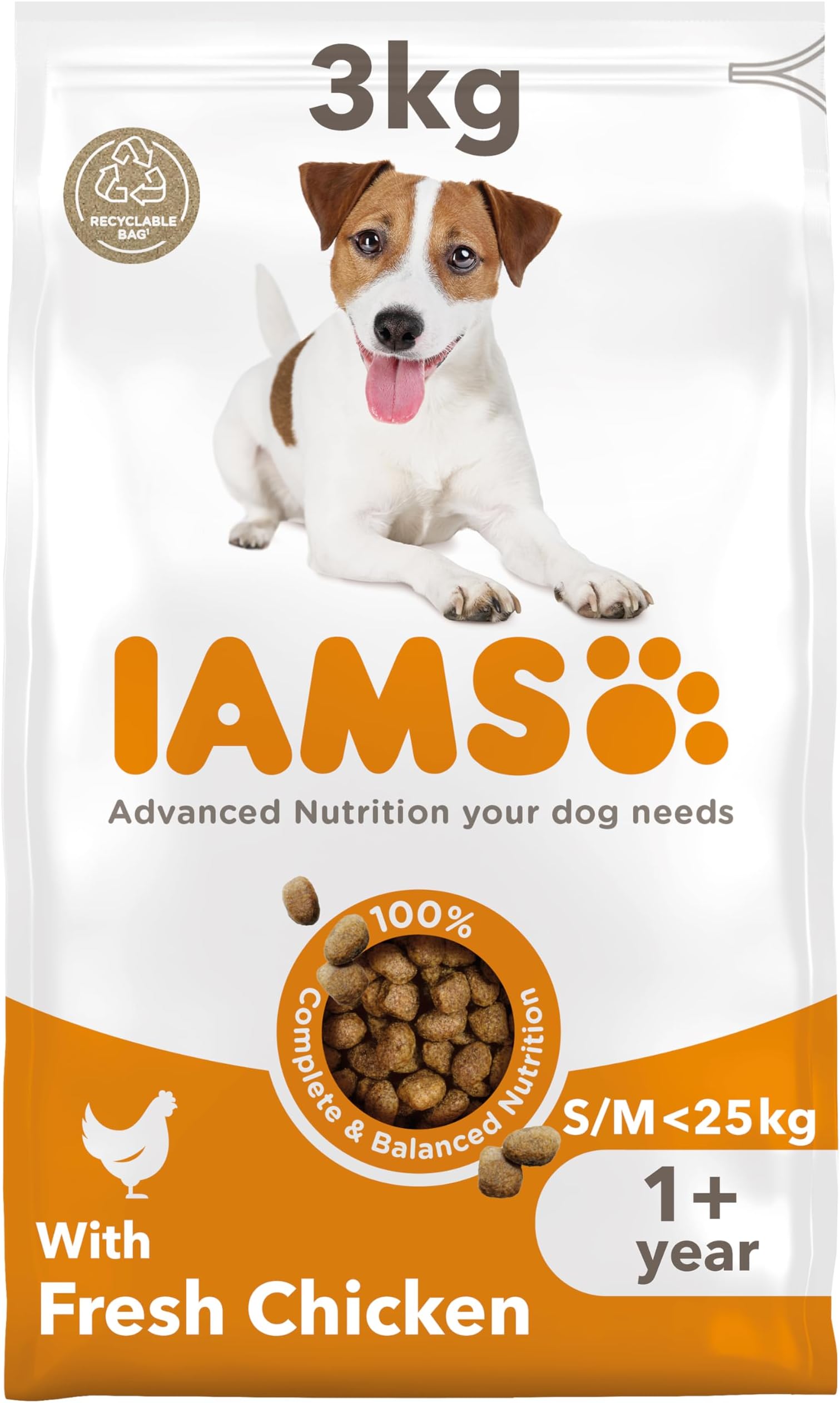 Adult Small Medium Dry Dog Food Chicken 3kg