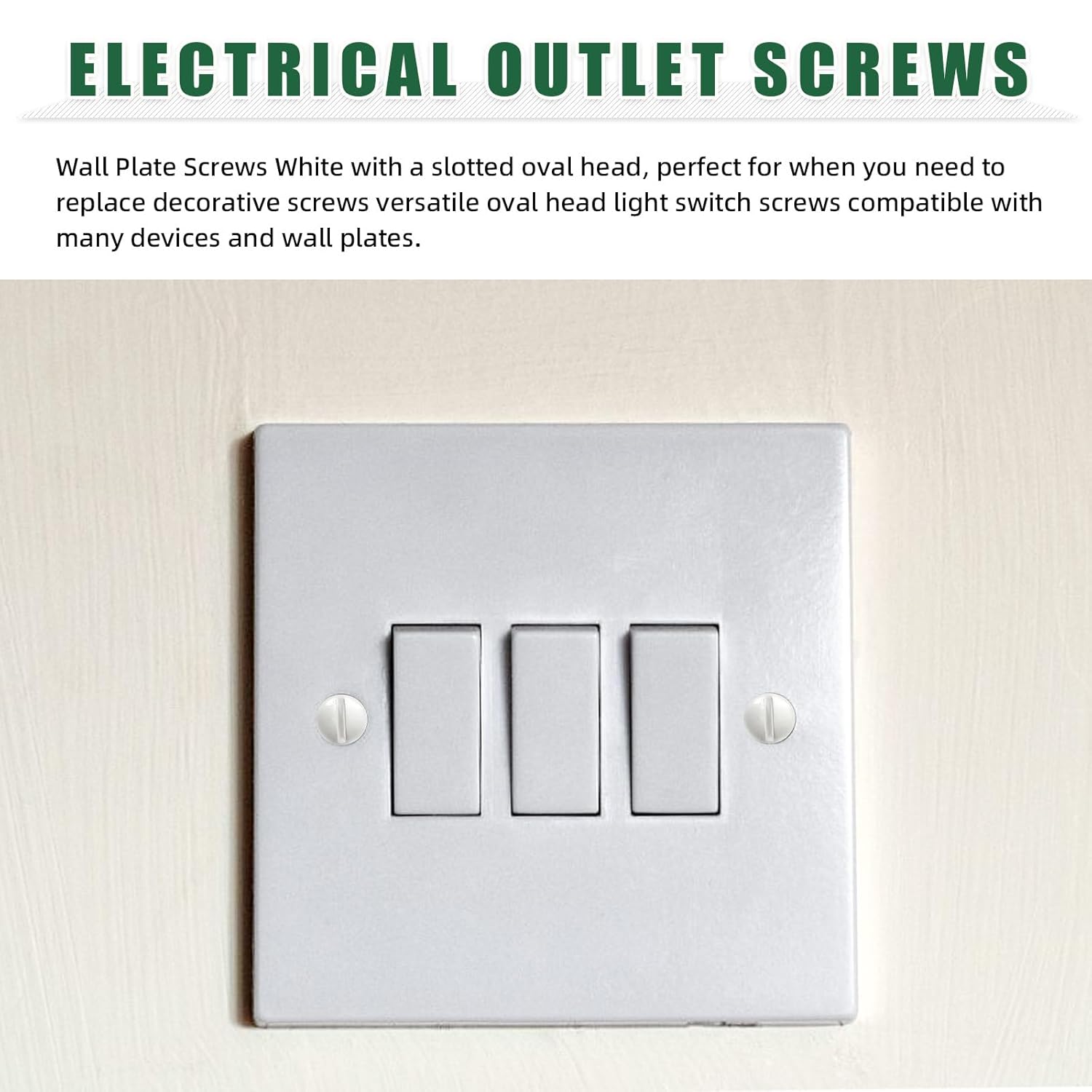 Keadic 385Pcs Electrical Outlet Extender Kit Outlet Screw Spacers Thread Flat Head Device Mounting Long Screws Black Nylon Round Spacer and 6-32 Wall Plate Screws for Switch