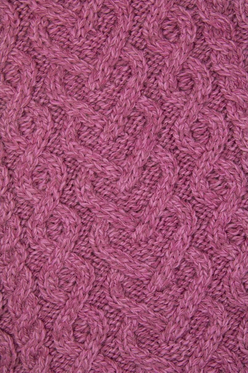 Aran Crafts Women's Knit Soft Heart Pattern Scarf (100% Super Soft Merino Wool) - Image 3