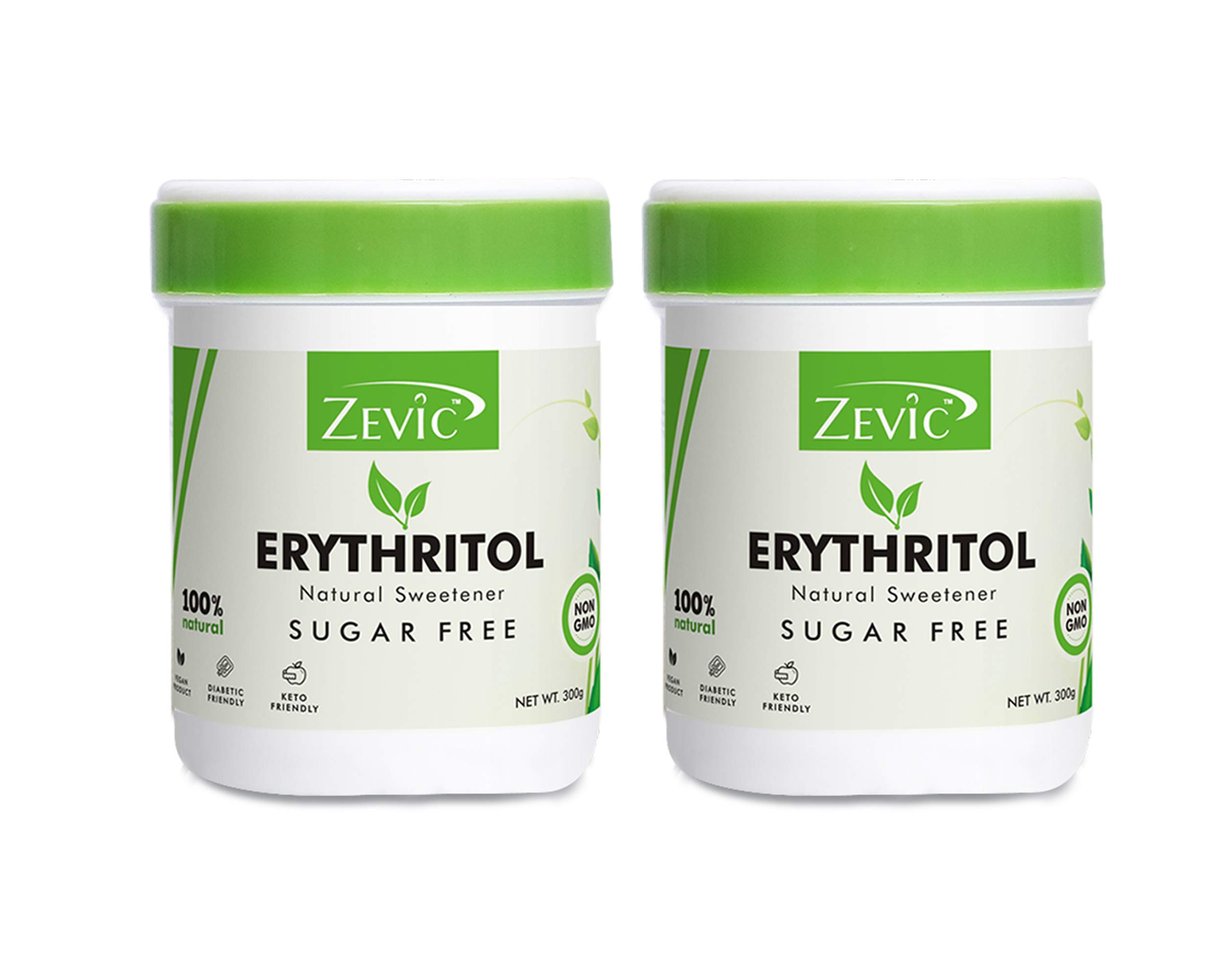 Zevic 100% Natural Erythritol Sugar Free Sweetener | Zero Calories Sugar Free Powder | Vegan & Keto | Diabetic Friendly Sugar Powder | Organic Sugar Free Erythritol Powder - 300g (Pack of 2) (B07DTG3BGN) Amazon Price History, Amazon Price Tracker