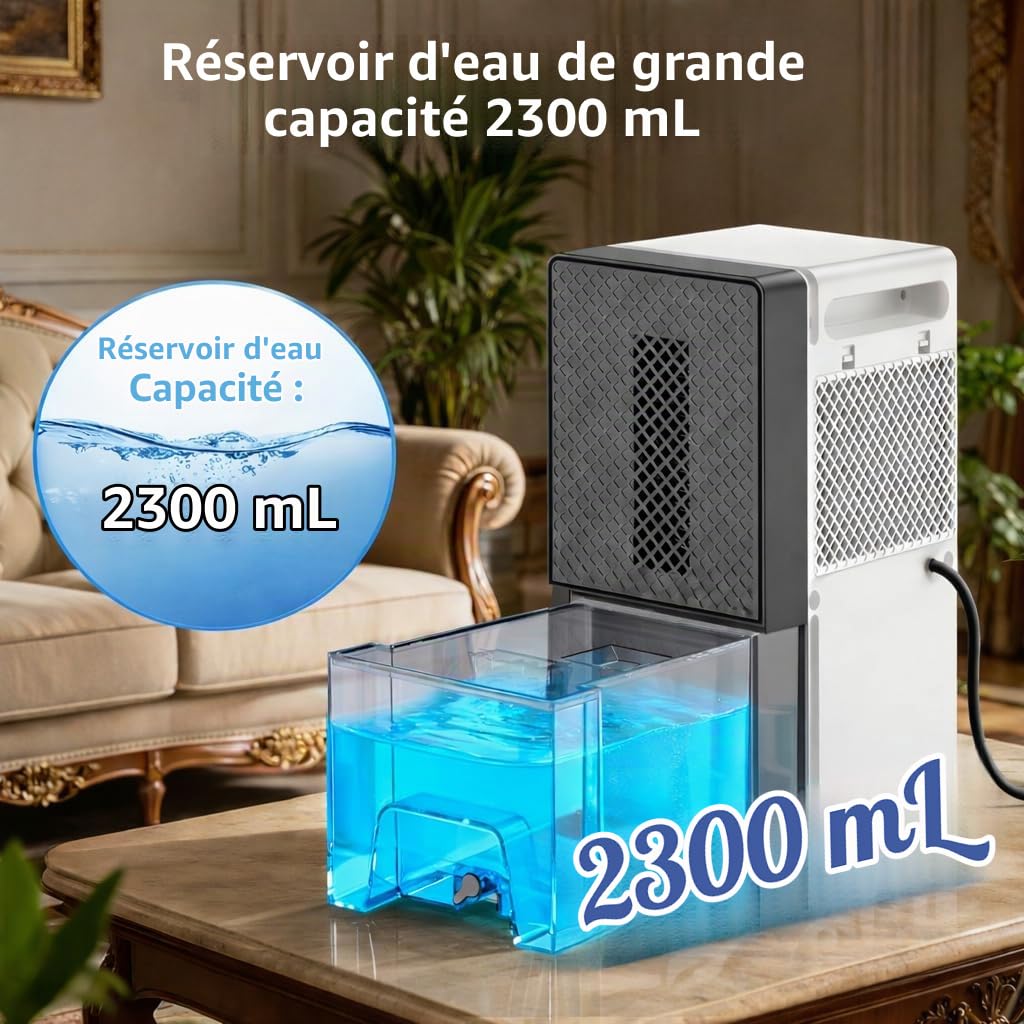 Déshumidificateur Électrique 2300 ML Silencieux pour Pièces jusqu'à 25 m²