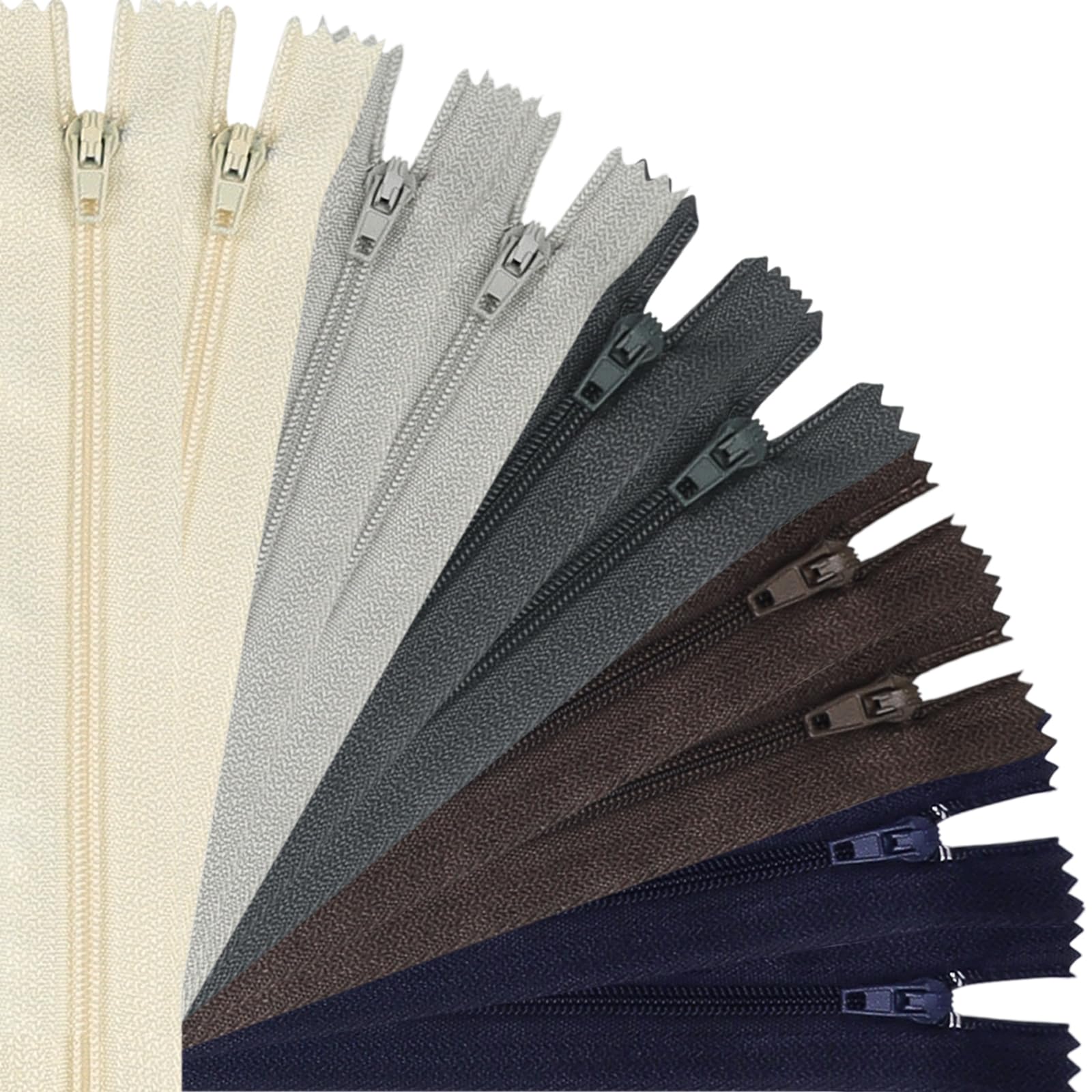 DOITM Reißverschluss Nylon Reißverschlüsse, 40cm lang, 2.5cm