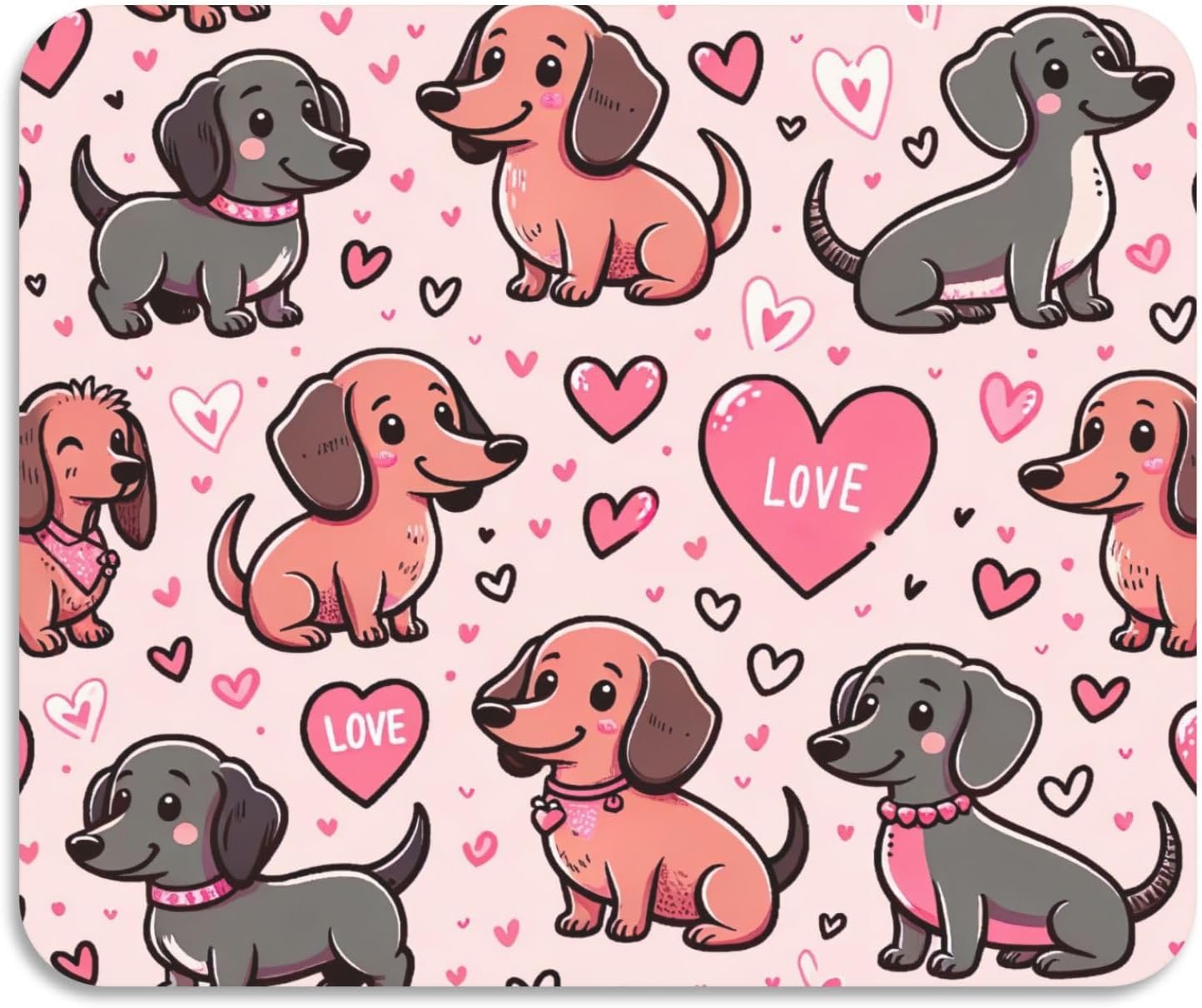 Drying Mat for Coffee Machine Dish Rack Flamingo Heart Pink Dish Drying Mat Non Slip Counter Mat, 23.6" x 19.7"