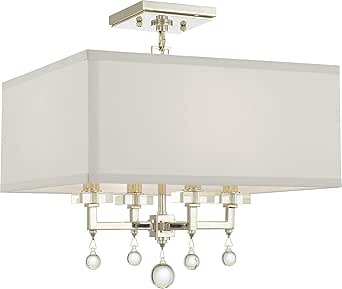Crystorama 8105-PN_Ceiling Paxton Chandelier, 4-Light 240 Total Watts, Antique Gold