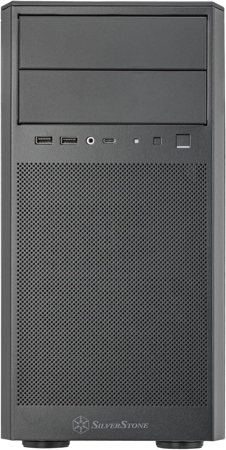 Silverstone Technology FARA 314 All Metal Compact Micro-ATX Tower Chassis with Tremendous Storage Drive Compatibility, SST-FA314-B
