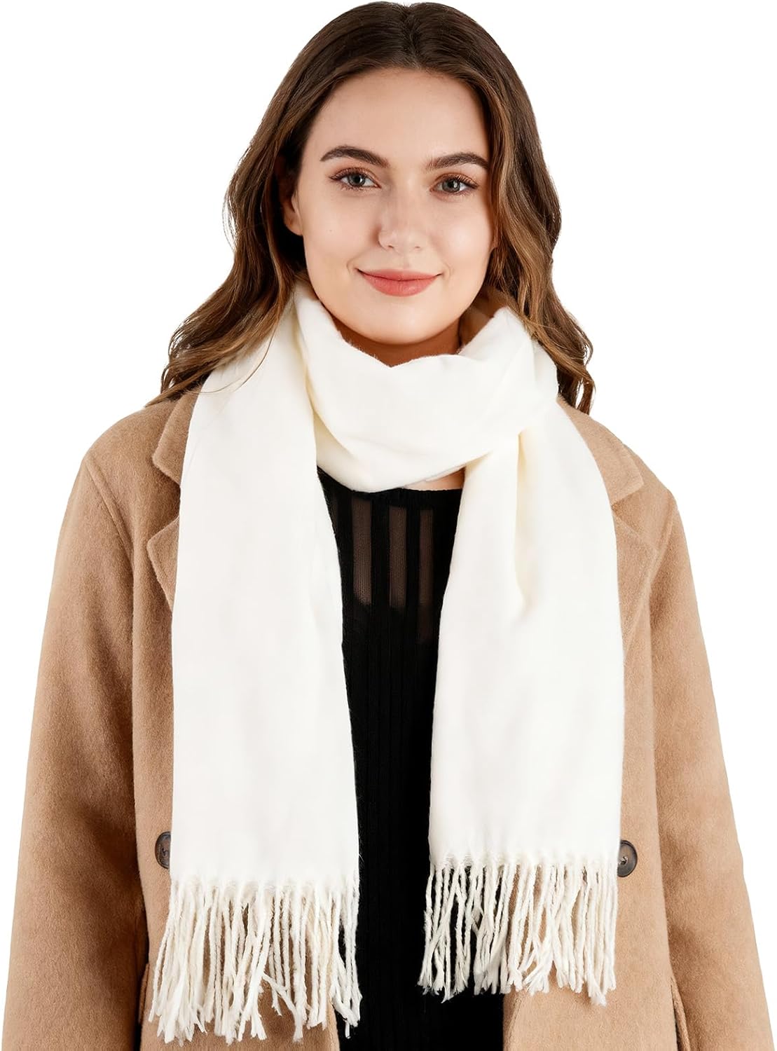 Fengek Dual-Use Scarf Scarf & Shawl for Women - Warm Winter Fleece Blend, Versatile Scarves for Cold Weather & Daily Wear