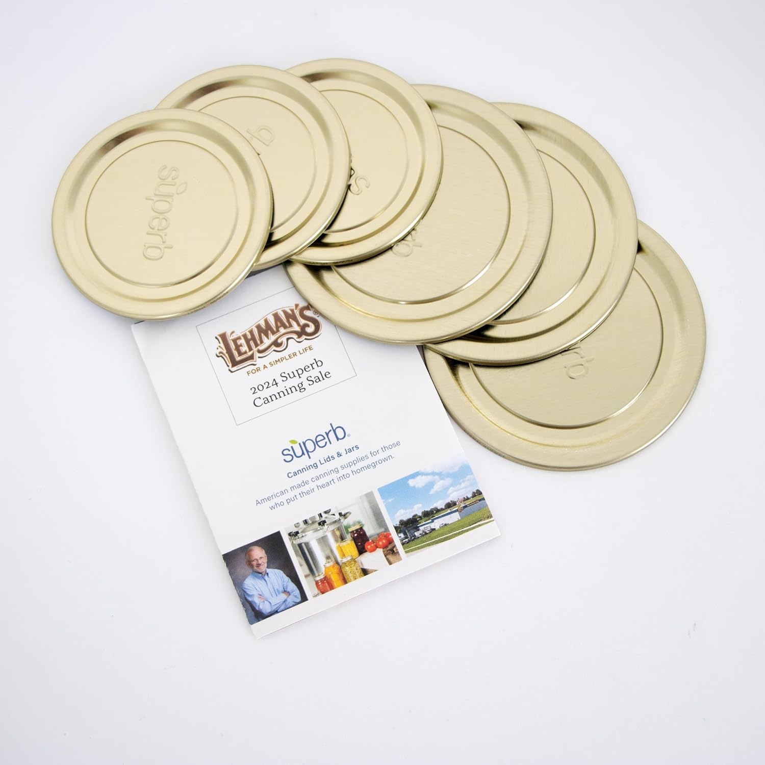 Lehman's Mason Jar Vacuum Sealer, Cordless, Easy One-Touch Operation, Extends Freshness, Includes 6 Canning Lids (3 Wide-Mouth, 3 Regular-Mouth), Rechargeable Battery, Ideal for Food Storage