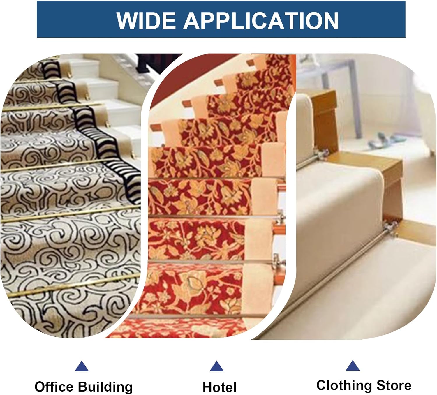 Solid Brass Stair Rods, Brass bee Stair Rods for Securing Carpets, Includes Round Finials and Easy to Disassemble（90m/35.4in）