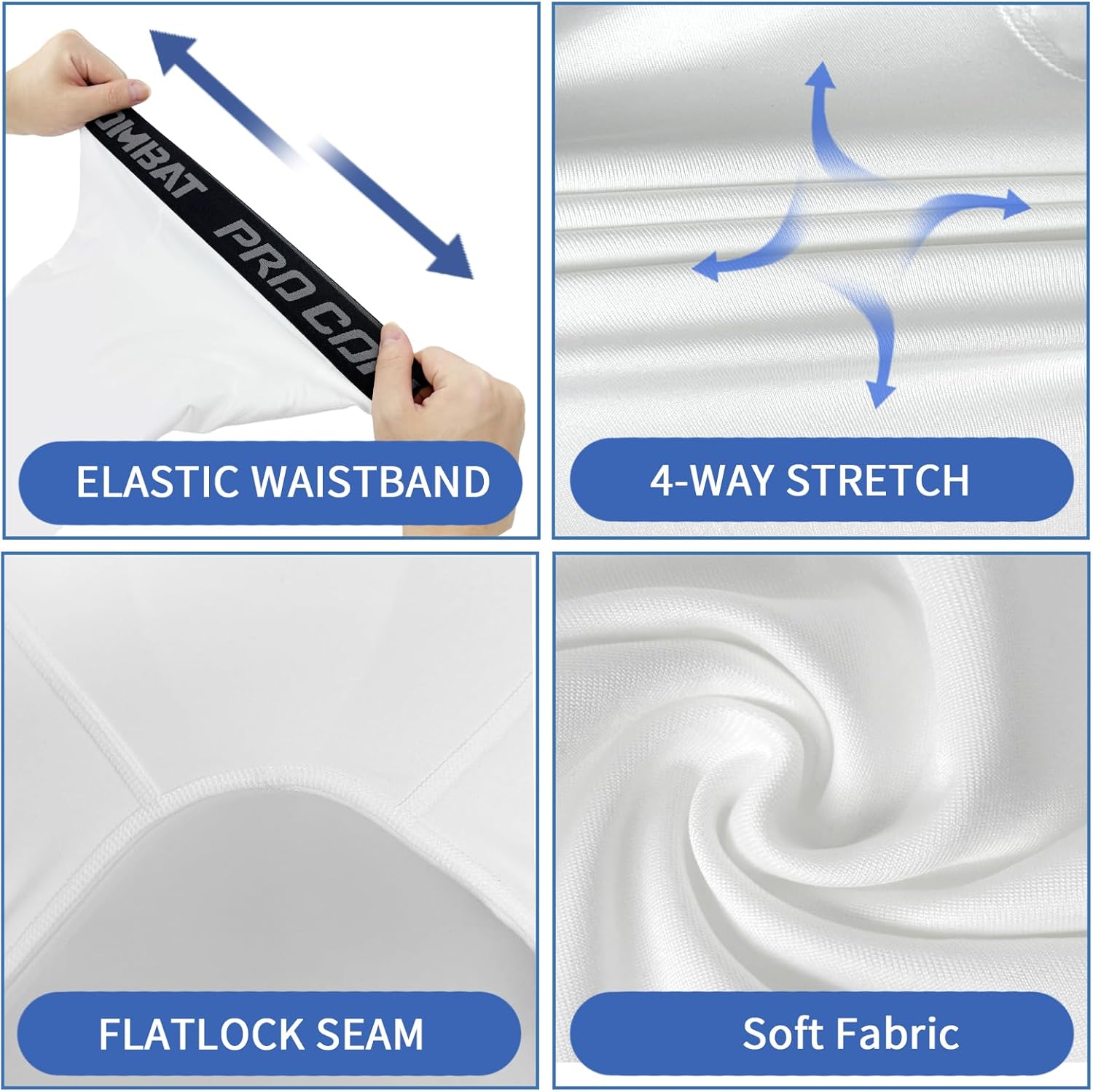 Boys Compression Pants, Youth Athletic Leggings for Basketball Football Running, Quick Dry Spandex Sports Tights - Image 5