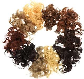 10pcs High-temperature Doll Hair for Doll Hair Extensions Realistic Curly Wigs and Restylable