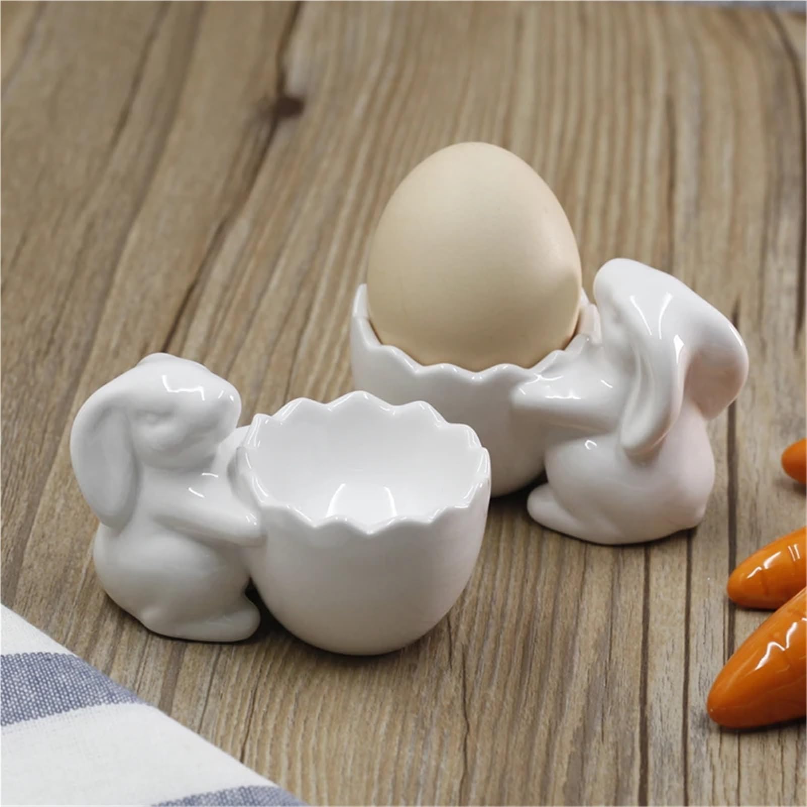 Eierbecher, 2pc Kaninchen Form Halter Ei Werkzeug Frühstück Dampf Rack Küche