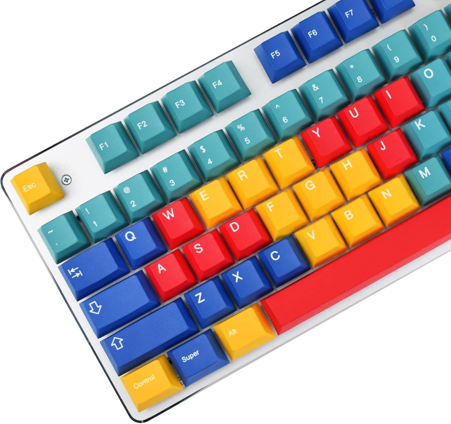 MOLGRIA Tint Plates Keycaps, 133 Set Colorful Keycaps for Gaming Keyboard, PBT Cherry Profile Dye Sublimation Keycap for Gateron Kailh Cherry MX 104/87/74/61 60 Keyboard