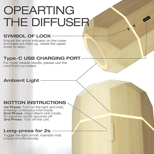 Miniatura 5 de SALKING Difusor de coche, ambientadores de coche, difusor de aromaterapia USB para aceites esenciales, humidificador portátil para automóvil, mini