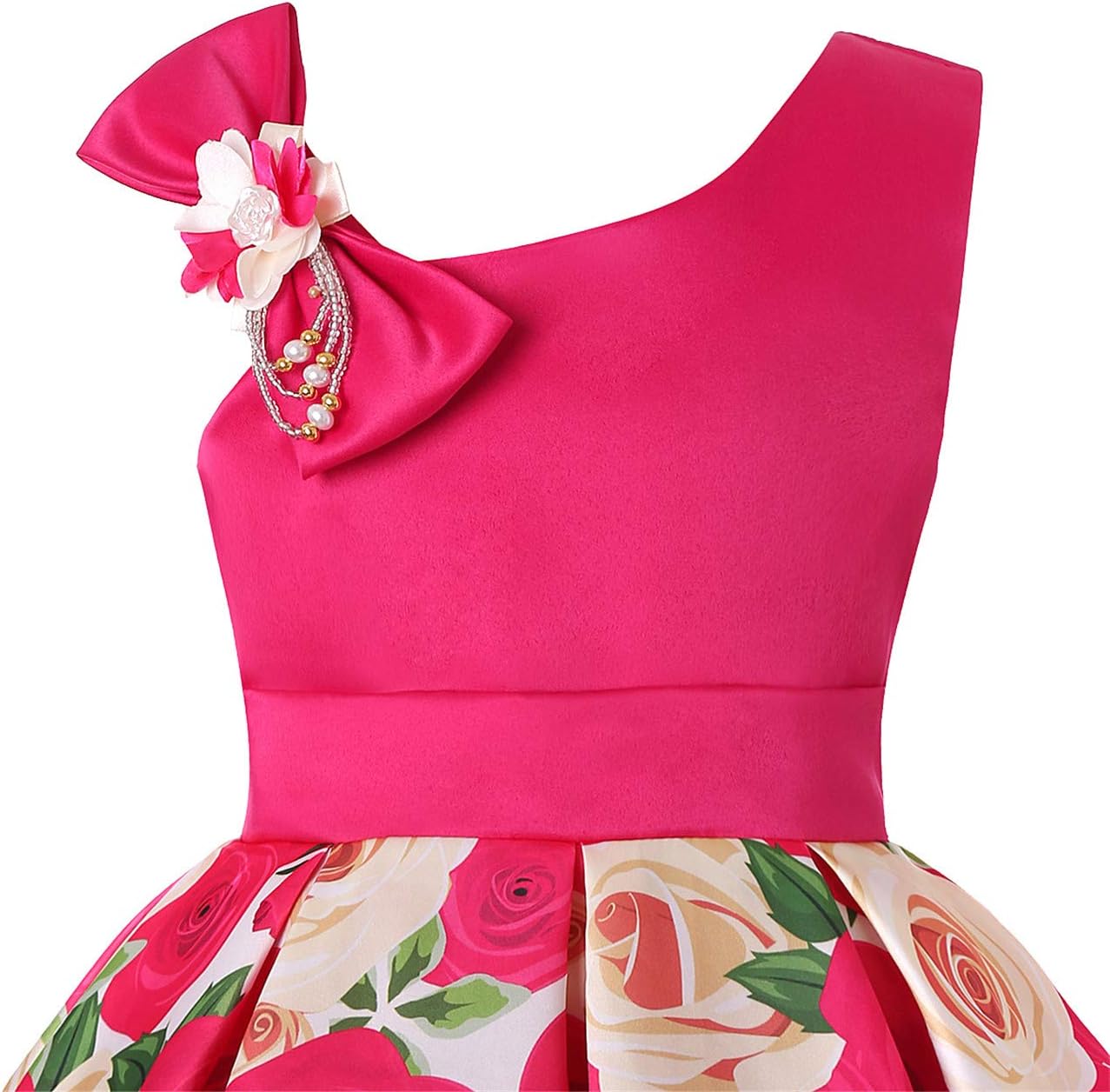 2-9T Flower Girls Floral Dresses Toddler Pageant Striped Dress 3-4T Rose01 image 3 of 4 B07KG6JH1H