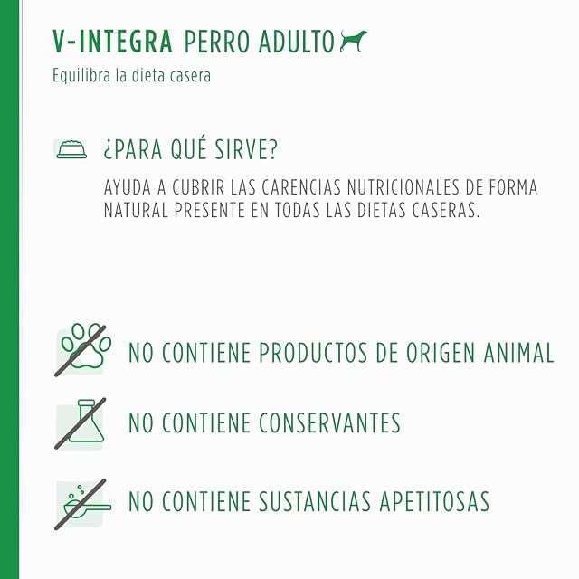Foto 4 de 8 de V INTEGRA Perro Adulto 500g, Suplemento Completo Rico en Vitaminas y Minerales para Equilibrar Dieta Casera…