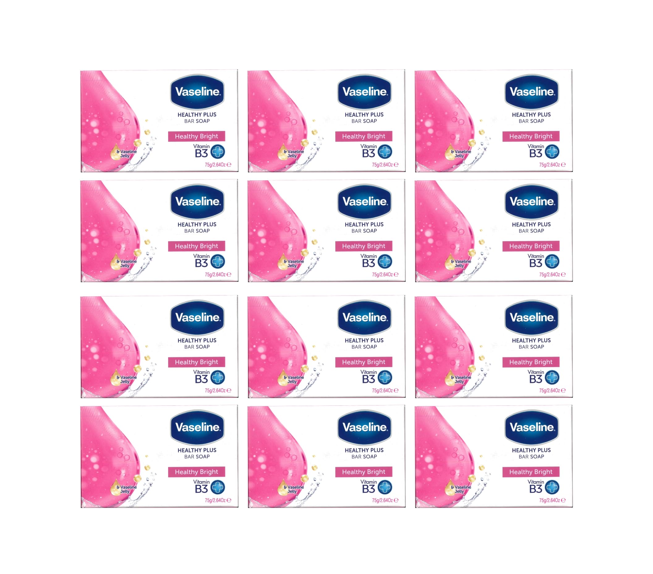 Vaseline Healty Plus Healthy Bright Soap 75g, 900 g (Pack of 1)