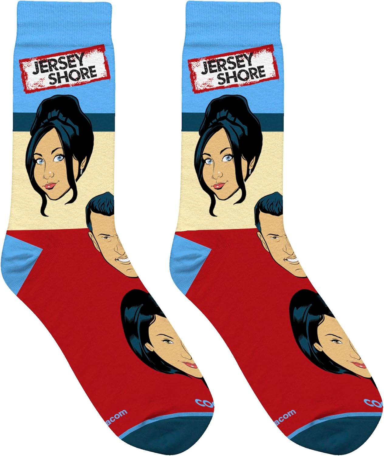 Cool Socks, Men's Funny Graphic Novelty Sock, MTV Jersey Shore Show, Adult Large - Image 6