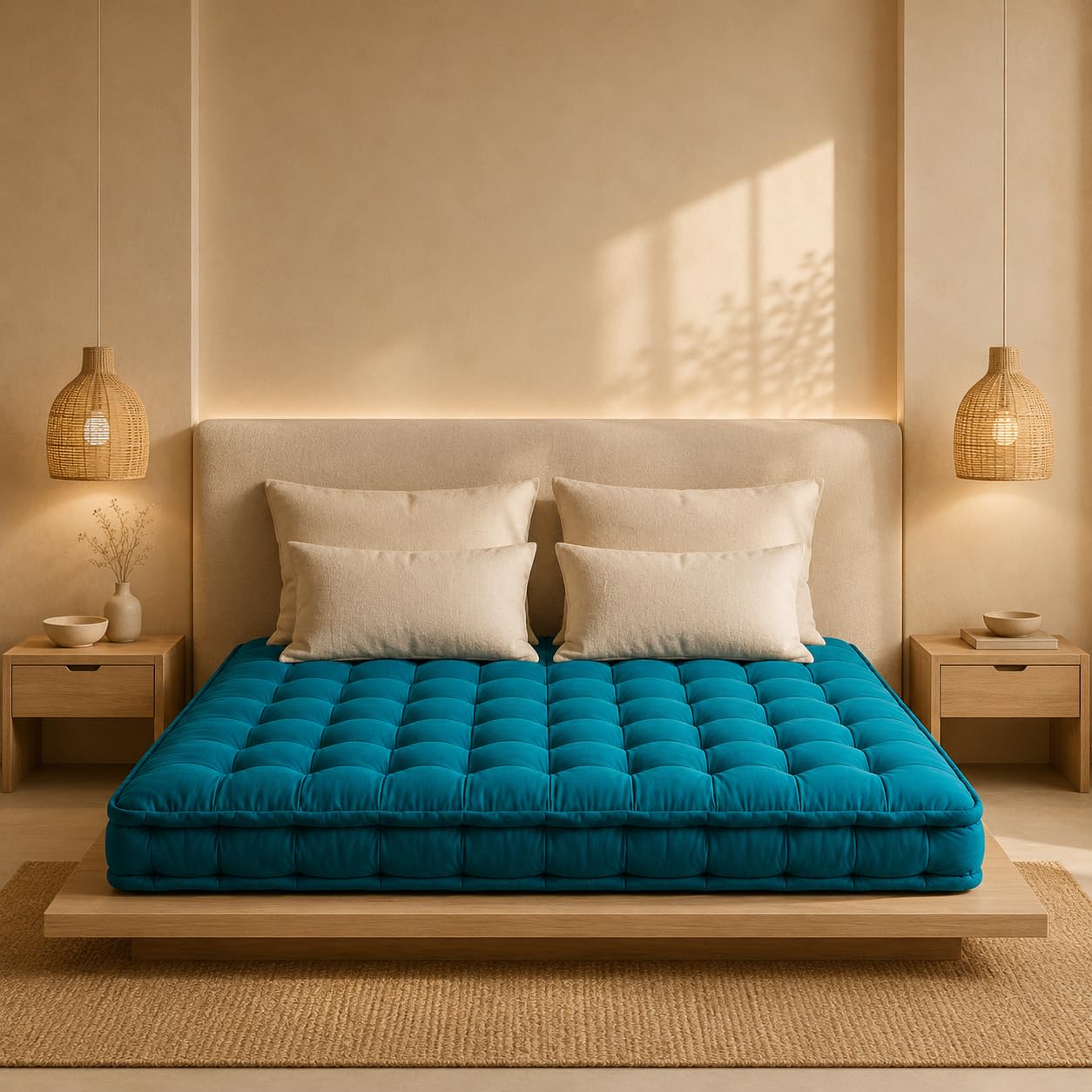 Khadi Essential Cotton Gadda Mattress | Double Bed | 72x48x4.5 Inch | 100% Pure Cotton Fabric | Reversible | All Season Breathable | Soft & Firm | (Double)-image-26