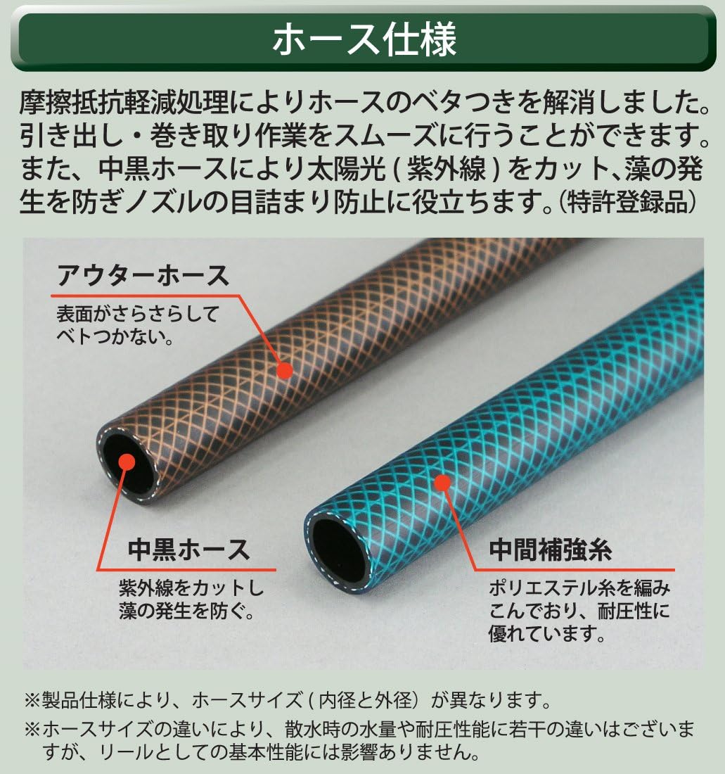 Amazon ブロンズホースリール m ブラウン ホース リール