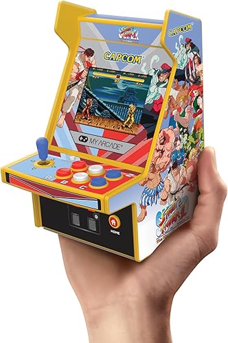 My Arcade Super Street Fighter II Micro Player Pro 2 Games in 1, 6.75" Mini Arcade Machine, Fully playable Video Game Collectible