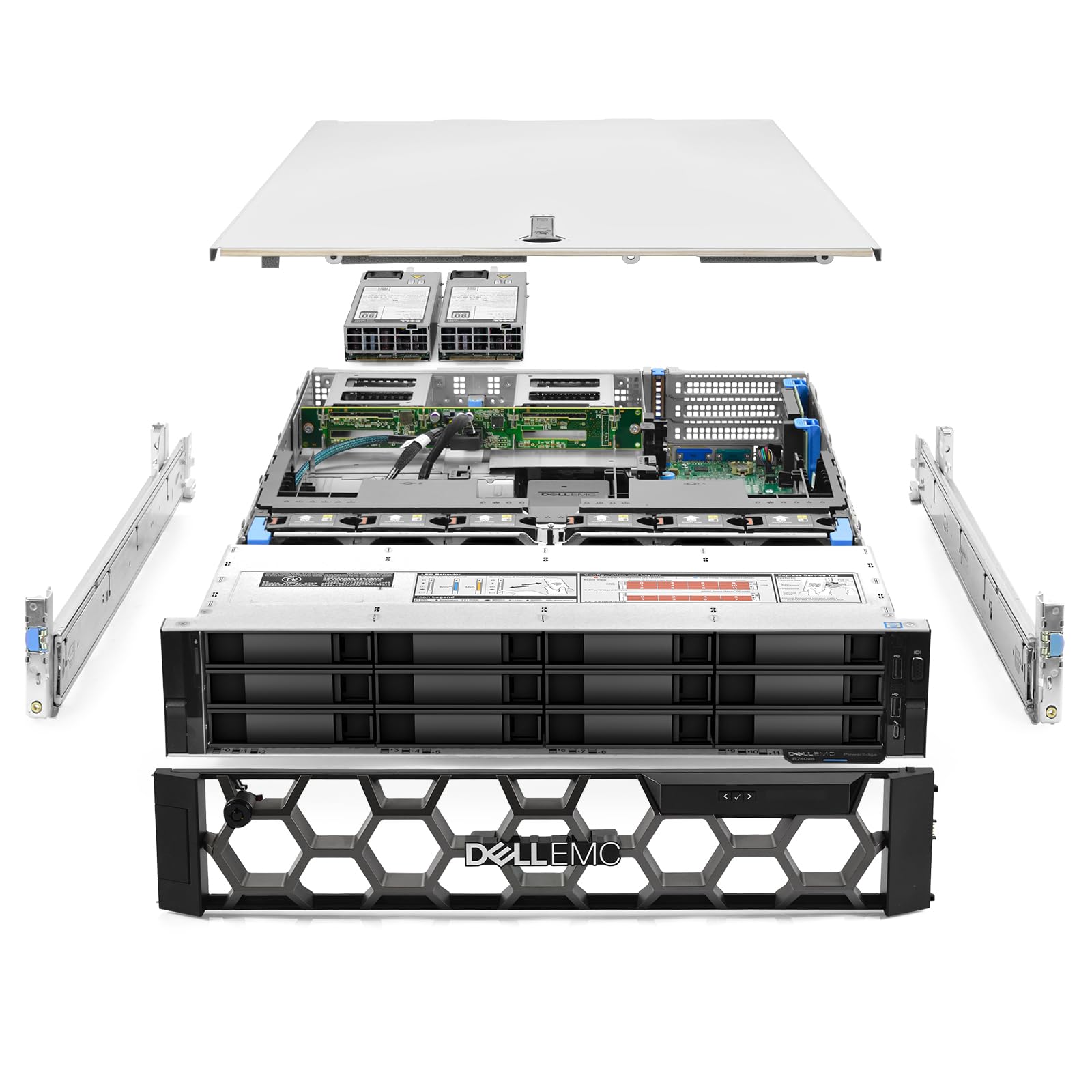Dell PowerEdge R740xd Server 2.10Ghz 44-Core 512GB RAM 2X 480GB SSD 3X 10TB SAS (Renewed)