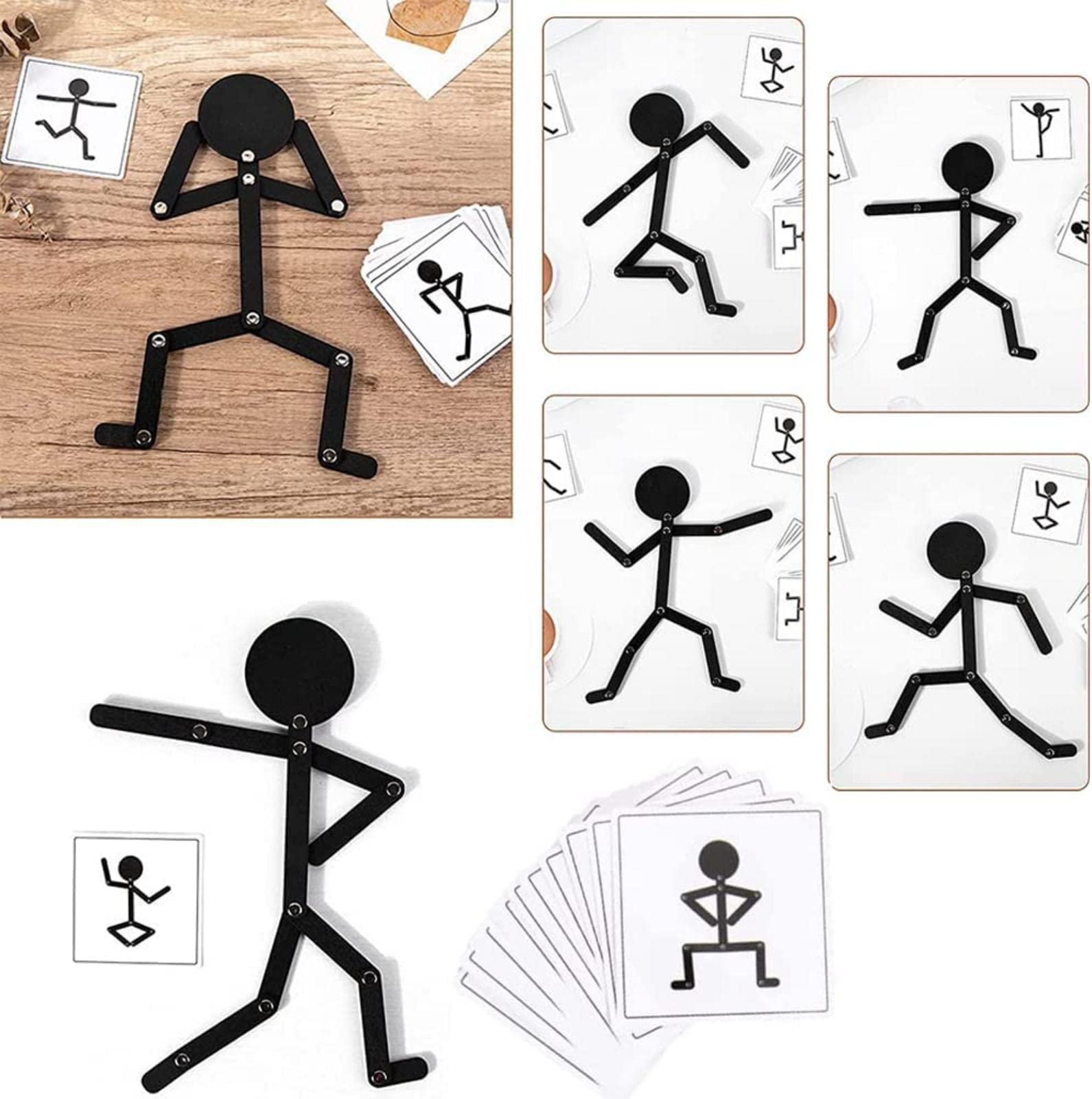 Luckxing Stickman Mr.Flex Puzzle Bois Jouet Educatif Motricité Fine