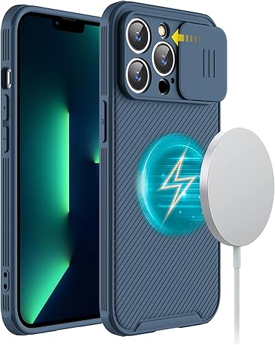 Miniatura 8 de Hitaoyou Funda para iPhone 14 Pro compatible con Magsafe, funda protectora de cámara iPhone 14 Pro compatible con carga inalámbrica con cubierta