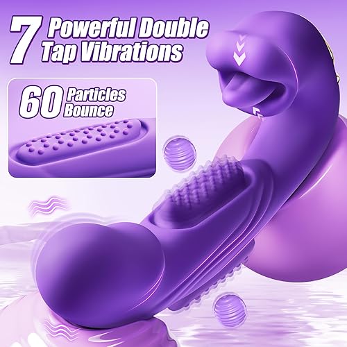 Miniatura 3 de Vibrador de juguetes sexuales para adultos para mujeres – Juguete sexual 4 en 1 con 5 clítoris lamiendo y 7 modos de aleteo, chupador de clítoris,