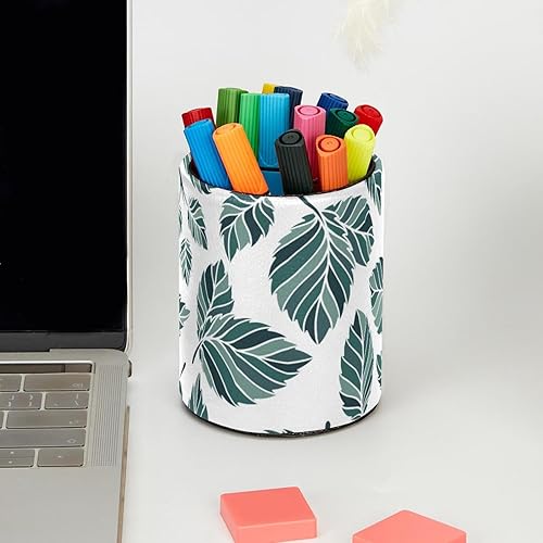 Miniatura 5 de Soporte para bolígrafo de gran capacidad para escritorio, ilustración de hojas naturales, organizador de vasos para oficina, aula, hogar, soporte