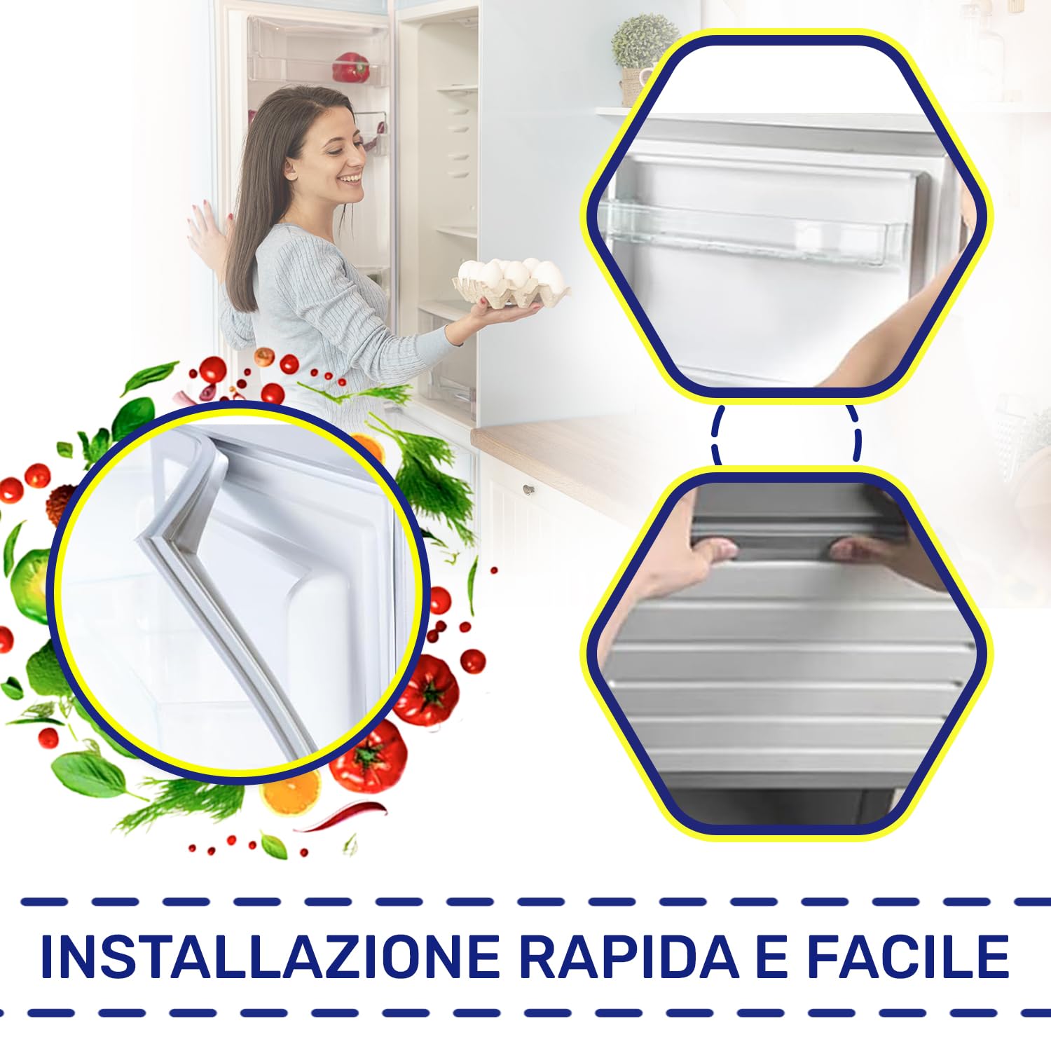 Kit Universale Guarnizione Frigorifero per Сongelatore 1300x700 mm | Garanzia di 10 Anni - MONTERAL
