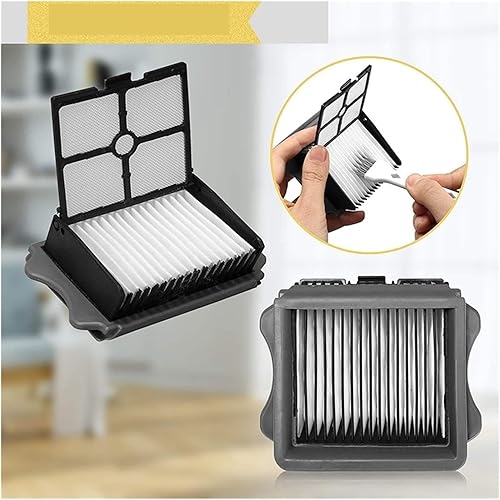 Vista 2 de Piezas de repuesto, compatibles con aspiradora inalámbrica Tineco Ifloor 3/Floor One S3, paquete de 4 rodillos de cepillo + 8 filtros de aspiradora