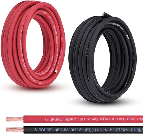 Miniatura 31 de Cable de Batería Calibre 2/0, 10 Pies Rojo + 10 Pies Negro 2/0 AWG Cable de Alambre de Soldadura de Cobre Puro, para Automotriz, Batería, Solar y 10