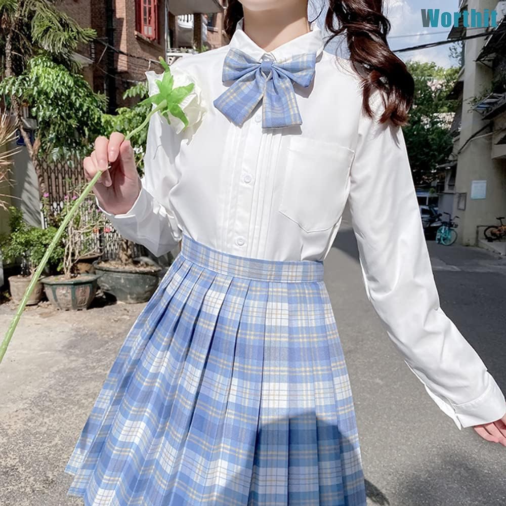 Pleated Skirt Blue Plaid Skirt Set Trupants Juniors 14T Blue Plaid