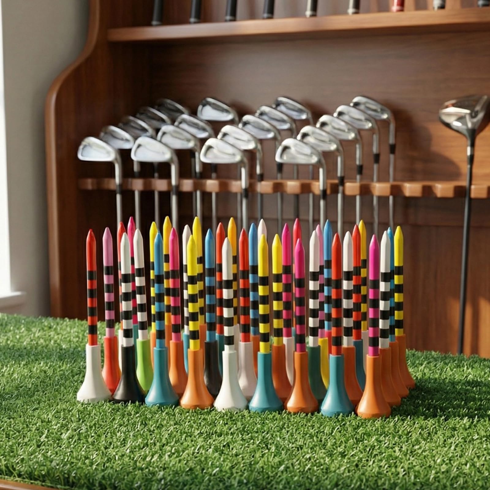 60 tees de golf de plástico, 83 mm, coloridos, accesorios duraderos para hombres y mujeres, entrenamiento de golf y ejercicio, té de golf para golfistas principiantes y profesionales