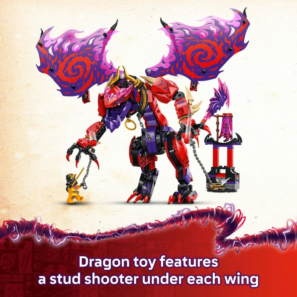 LEGO NINJAGO Thunderfang Dragon of Chaos Toy with 6 Ninja Warriors