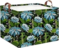 Vista 9 de Cesta de almacenamiento rectangular verde, cesta de ropa con asas, caja de almacenamiento plegable, cesta de regalo, decoración de habitación