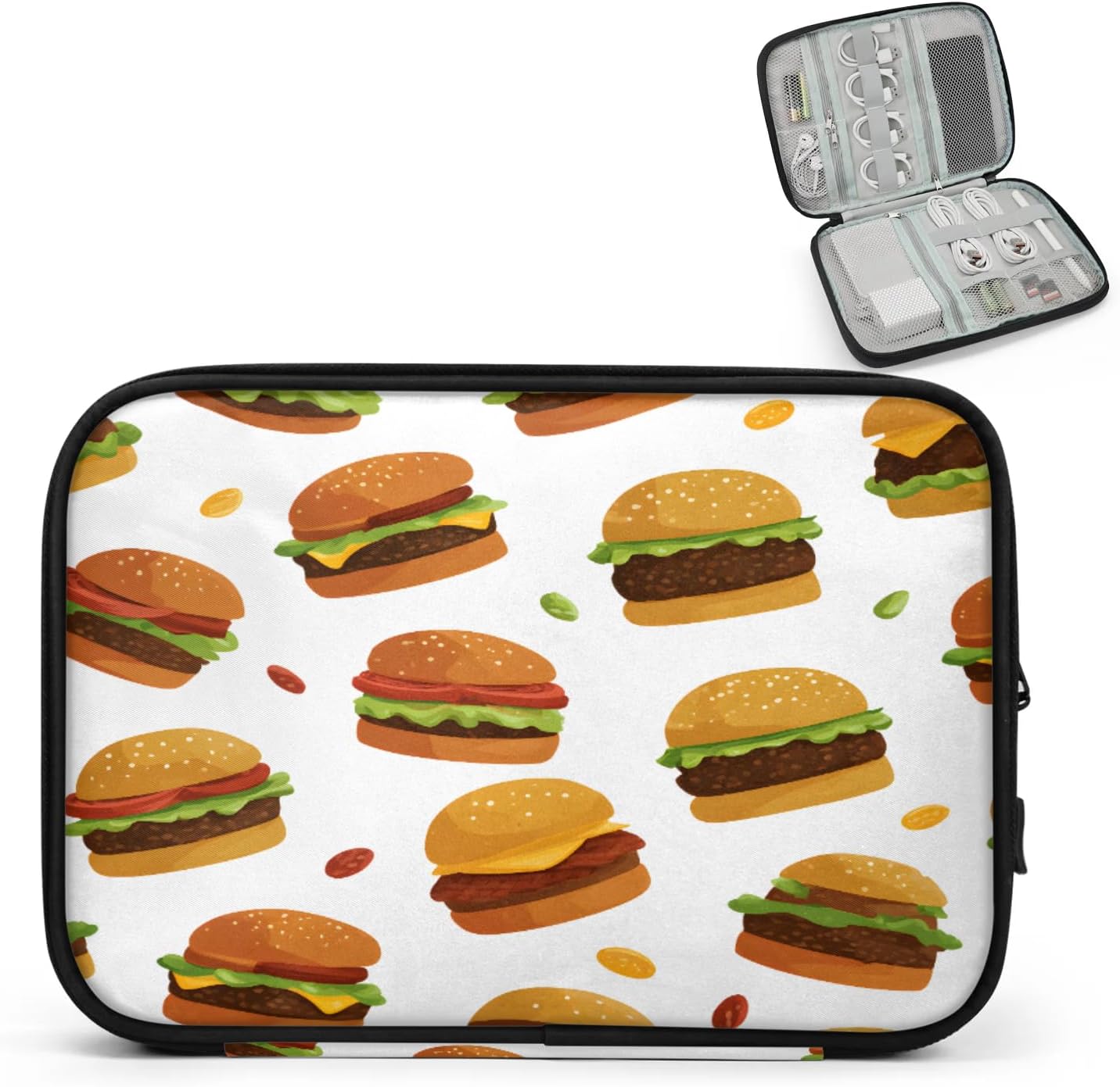 Hamburger Funny Food Cable Storage Bag