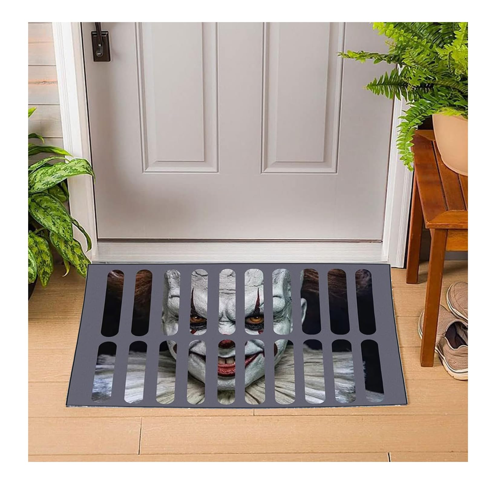 Paillasson Halloween - KZQ - Clown - Antidérapant - Multicolore