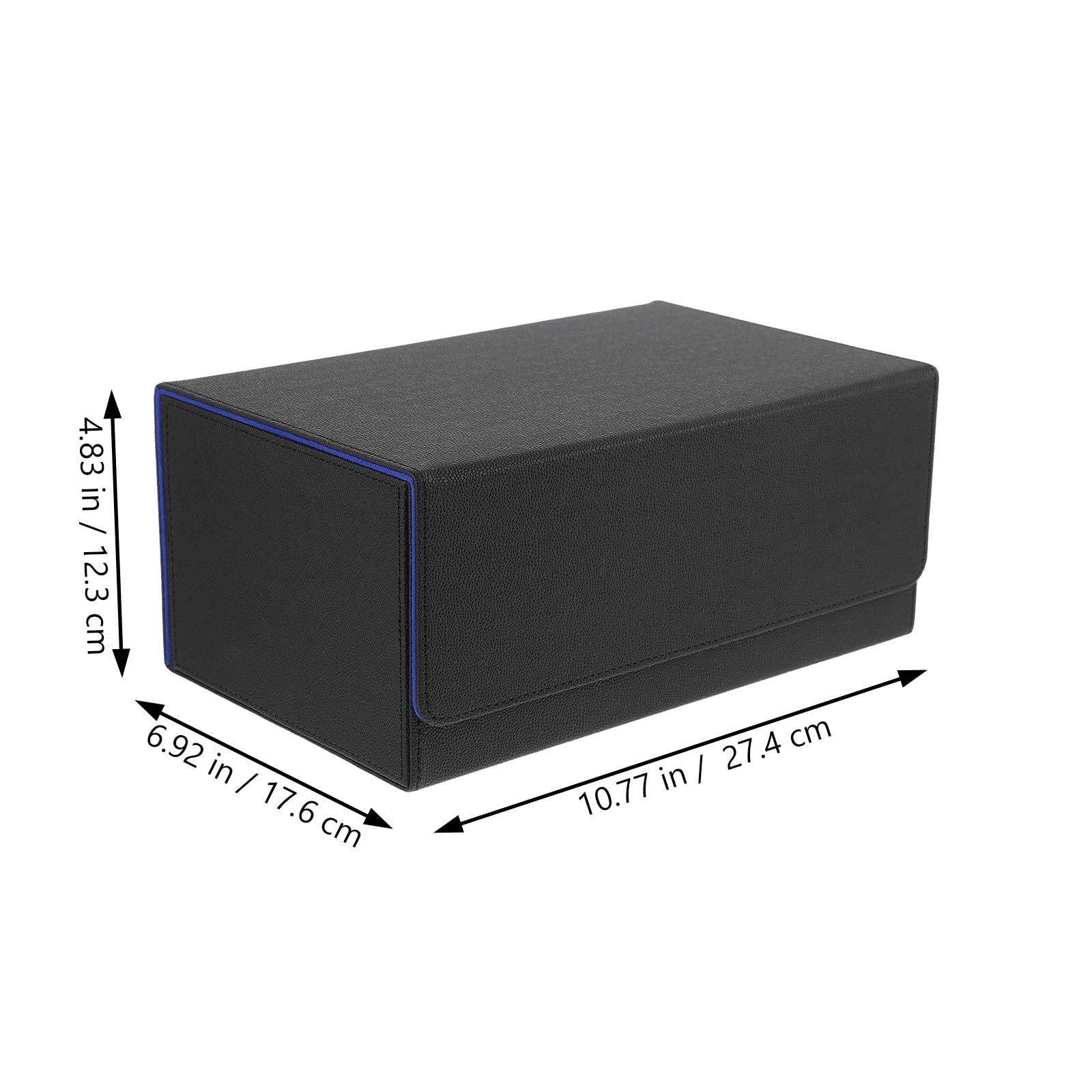 FOMIYES Magnetische Sammelkarten Aufbewahrungsbox aus Pu Leder mit Fächern und Deckel Multifunktionaler Spielkartenhalter für Tcg und Sportkarten Verschleißfestes Etui für Zuhause und