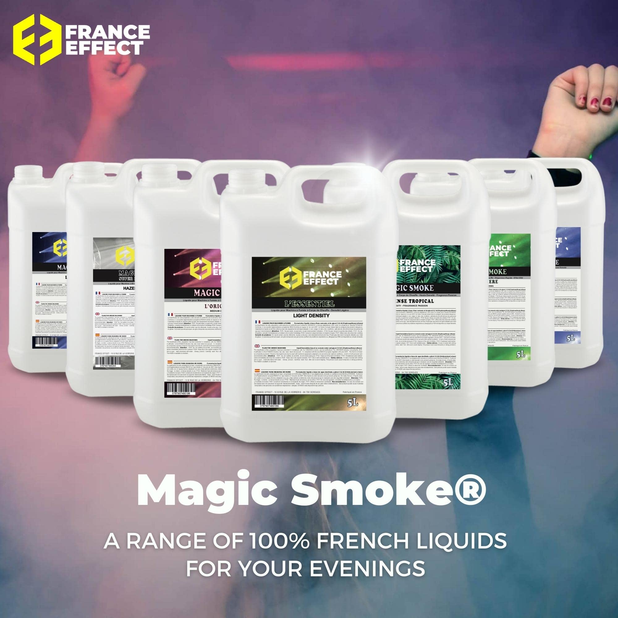 France Effect Magic Foam ECO 5L - Liquide pour machine à mousse concentré 1% de qualité supérieure, Liquide à mousse incolore, inodore et biodégradable - Fabriqué en France