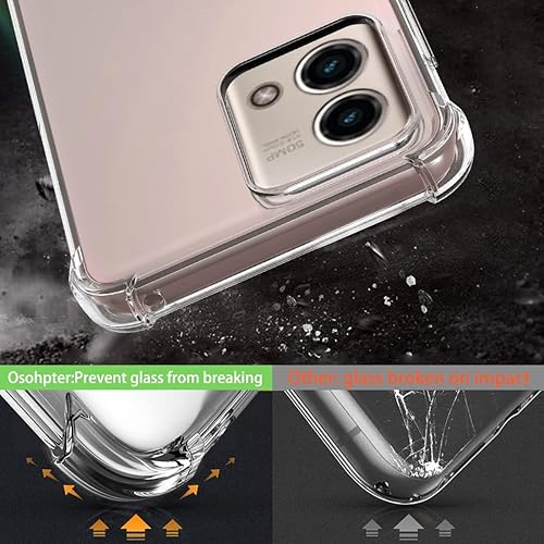 Miniatura 5 de Osophter Funda para Moto G Stylus 5G 2023, Motorola G Stylus 5G 2023 para mujeres y niñas, diseño floral con protector de pantalla, absorción de