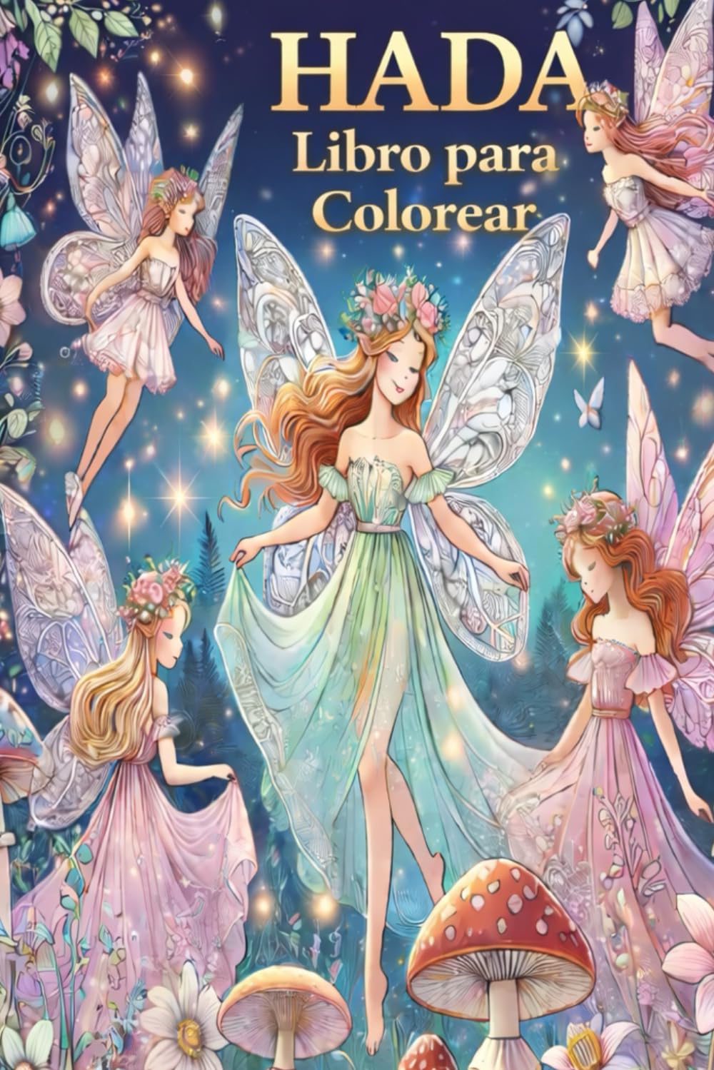Libro de colorear de Princesas y Hadas para niños: Mi primer gran libro con sencillas páginas educativas para colorear de princesas y hadas para niños ... páginas para colorear (Coloring Pages)
