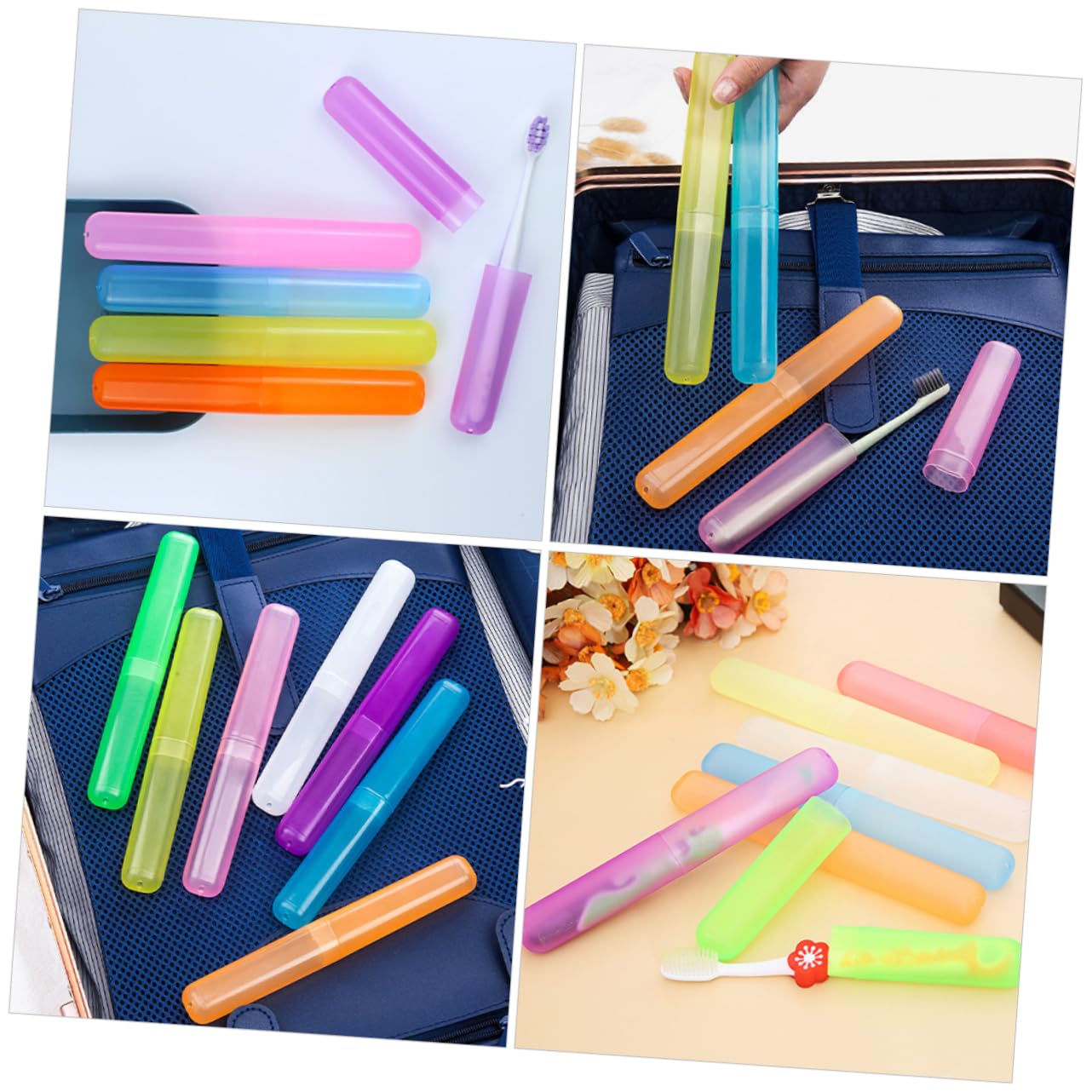 Cabilock 5 Set Della Caramella Custodia Per Spazzolino Da Denti Custodia Da Viaggio Per Spazzolino Da Denti Custodia Per Spazzolino Da Denti Custodia Da Viaggio Per 21 pezzi * 5