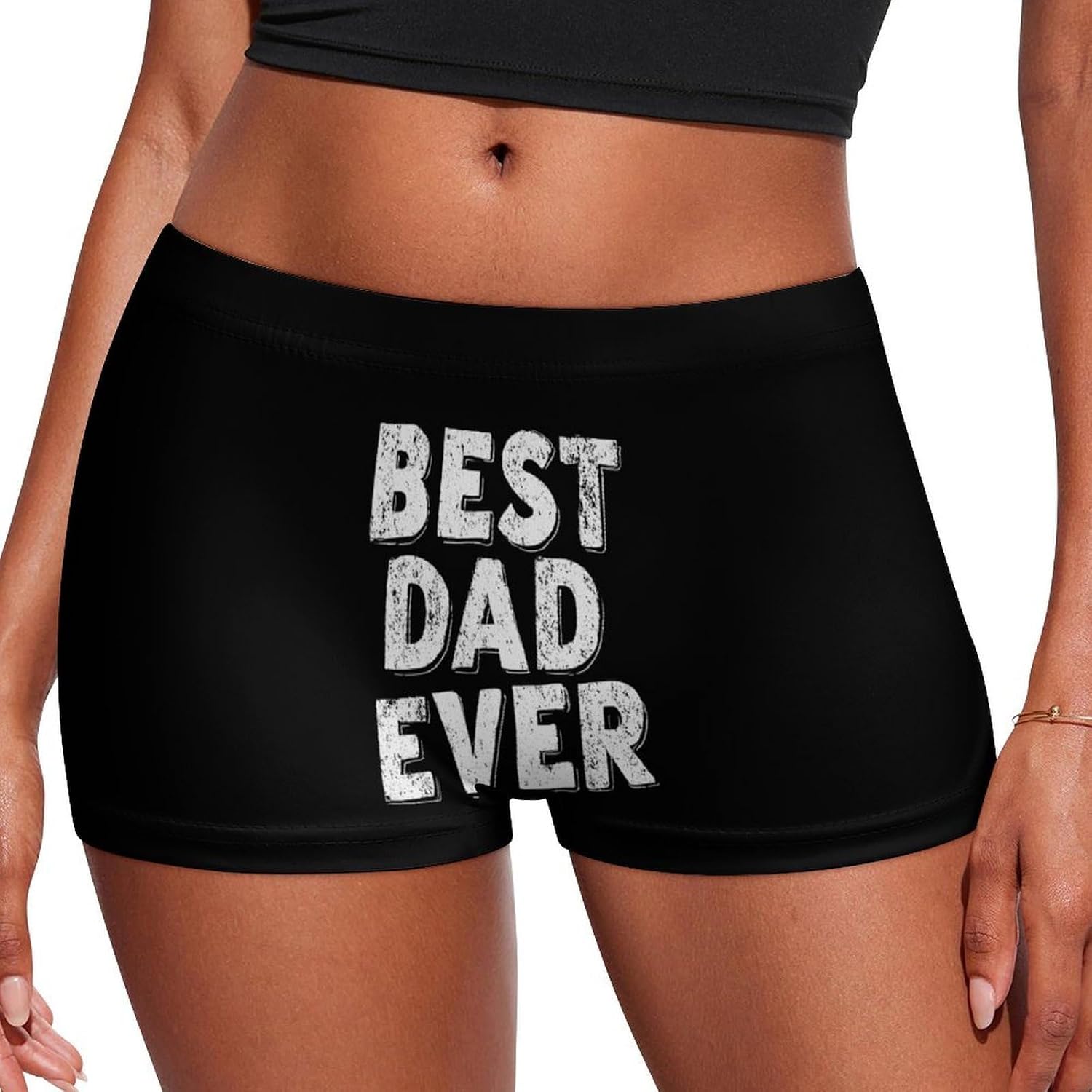 Best Dad Ever Fashion Women's Boxer Briefs Breathable Underpants Trunks Stretch Underwear